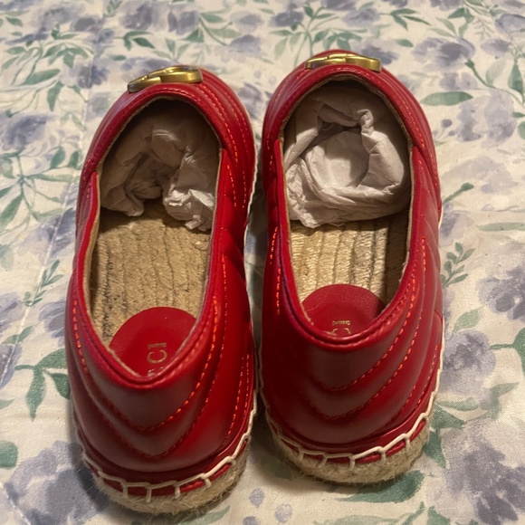 COPY - been worn   Gucci leather and canvas espadrilles, with brand sho… - Picture 6 of 8